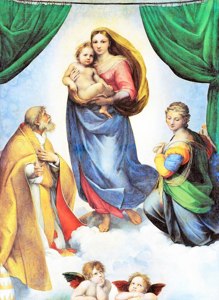 Tranh Đức Mẹ Sistine của Raphael, Đức Mẹ bồng Chúa Hài Đồng