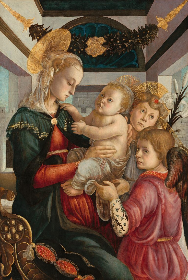 Tranh Đức Mẹ bồng Chúa Hài Đồng và các thiên thần, được quy cho Botticelli